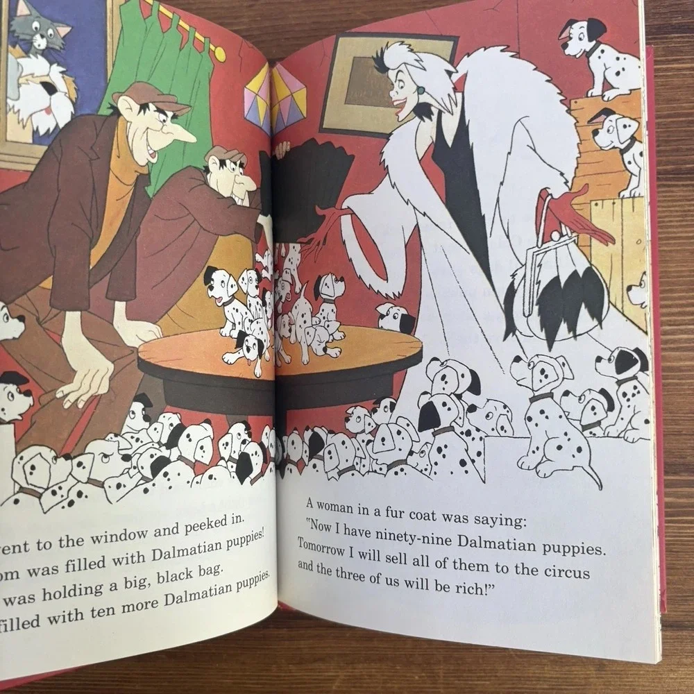 1981 Disney Lady and the Tramp & 101 Dalmatians Hardcover Books Lot Vintage